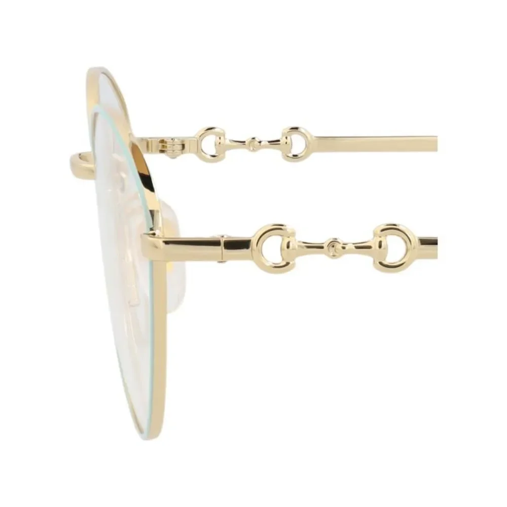 Gucci Cat Eye-Frame Metal Optical Frames Gold Womens